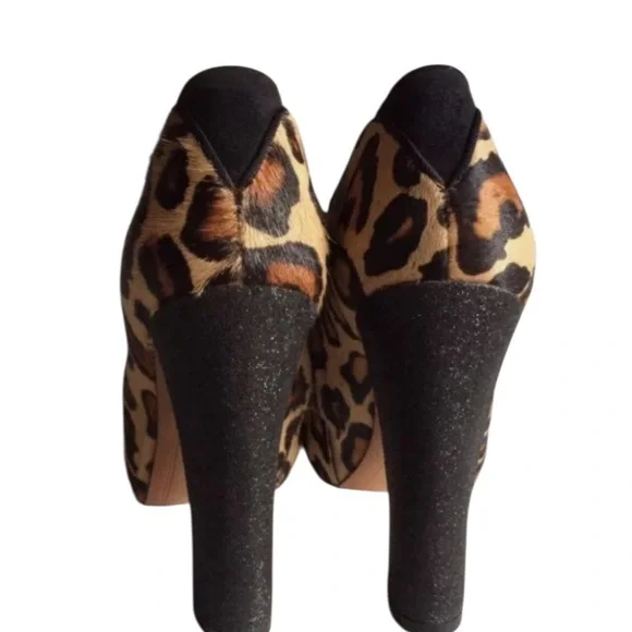 Sam Edelman size 10 Felix leopard calf hair platform bootie NWOT